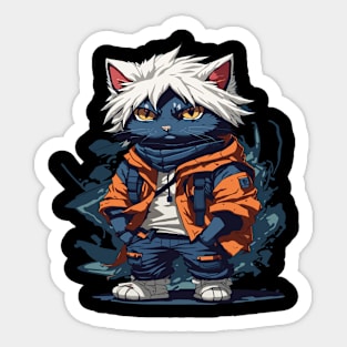 blue cat Sticker